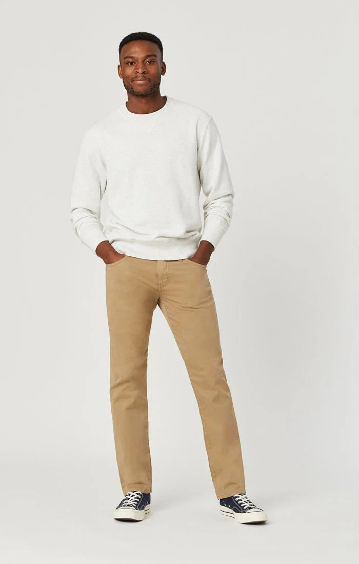 Mavi Men's Zach Straight Leg Jeans in British Khaki Twill