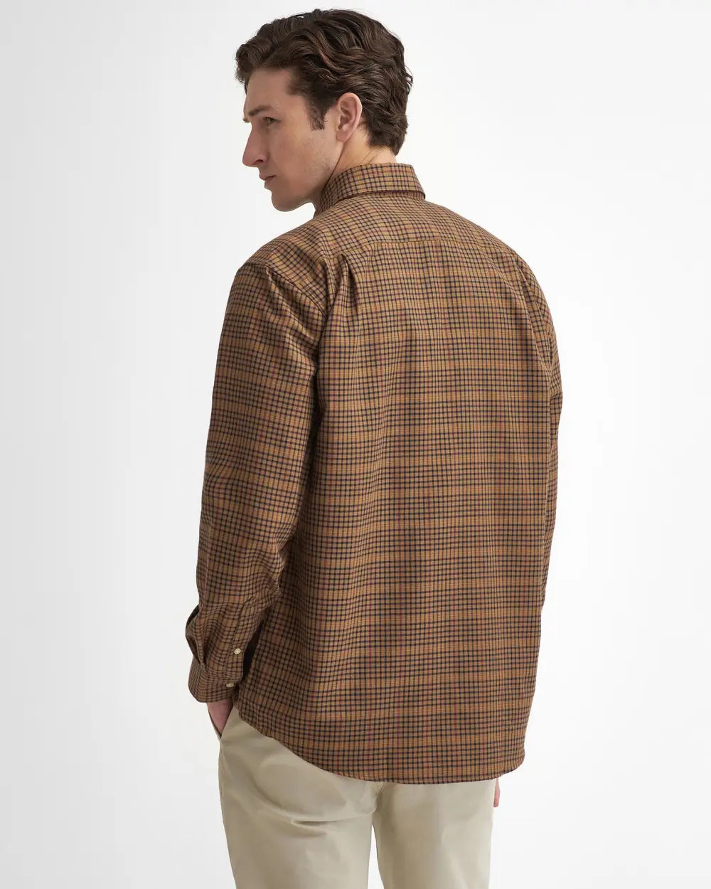 Barbour Henderson Thermo Weave Long-Sleeved Shirt in Stone