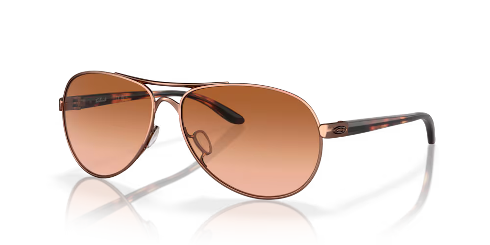 Oakley® Feedback in vr50 Brown Gradient Lenses, Rose Gold Frame