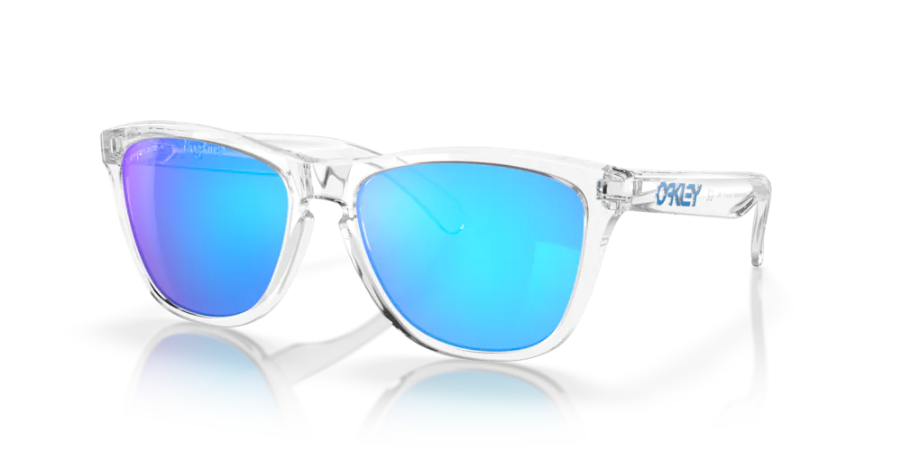 Oakley® Frogskins™ Prizm Sapphire Lenses, Crystal Clear Frame