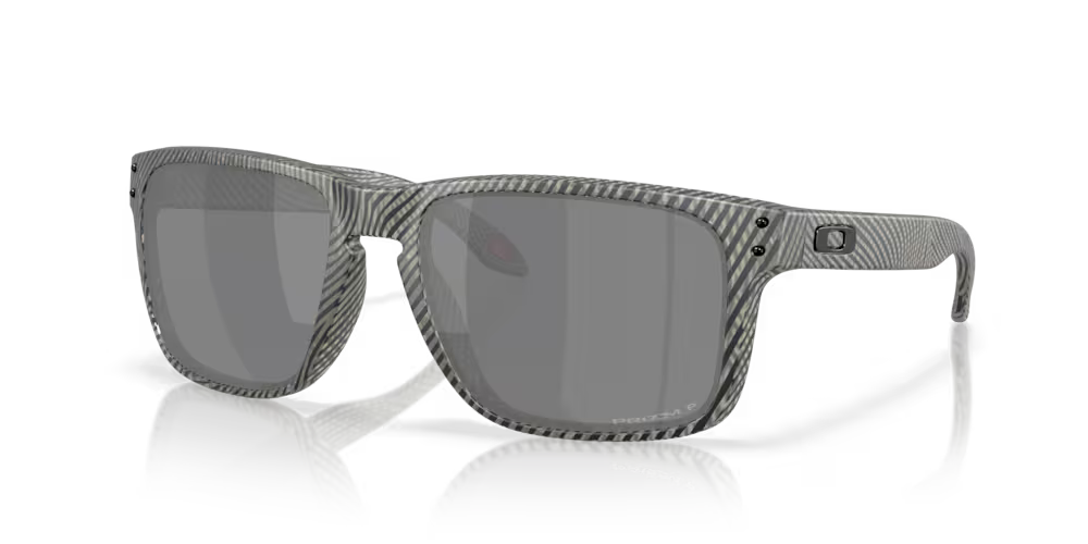 Oakley® Holbrook™ XL Night Mission Collection in Prizm Black Polarized Lenses, Matte Grey Ink Fingerprint Frame
