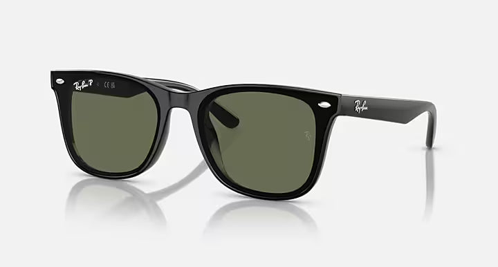 Ray-Ban Polished Black Frame with Dark Green Lenses