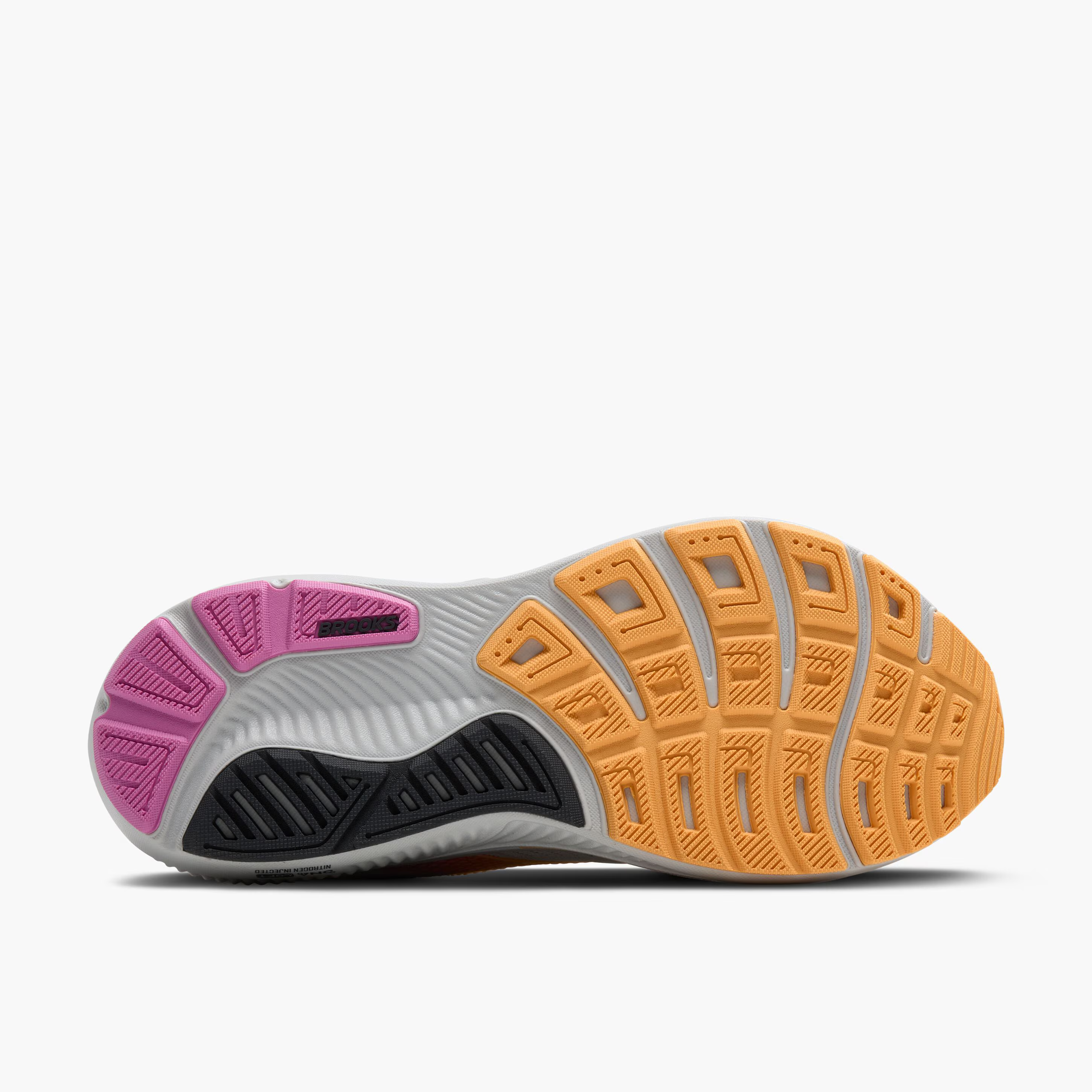 Women's Brooks Ghost 17 Road Running Shoe in Oyster/Apricot/Pink