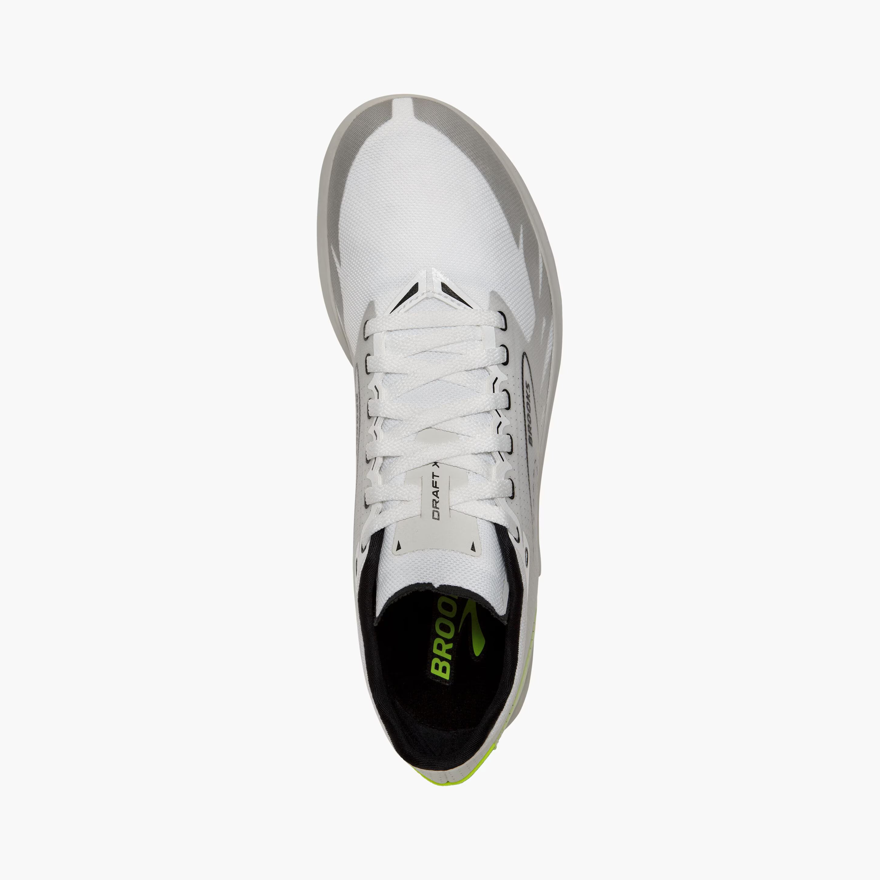Brooks Running Draft XC Cross Country Running Shoe with Spikes in White/Black/Nightlife
