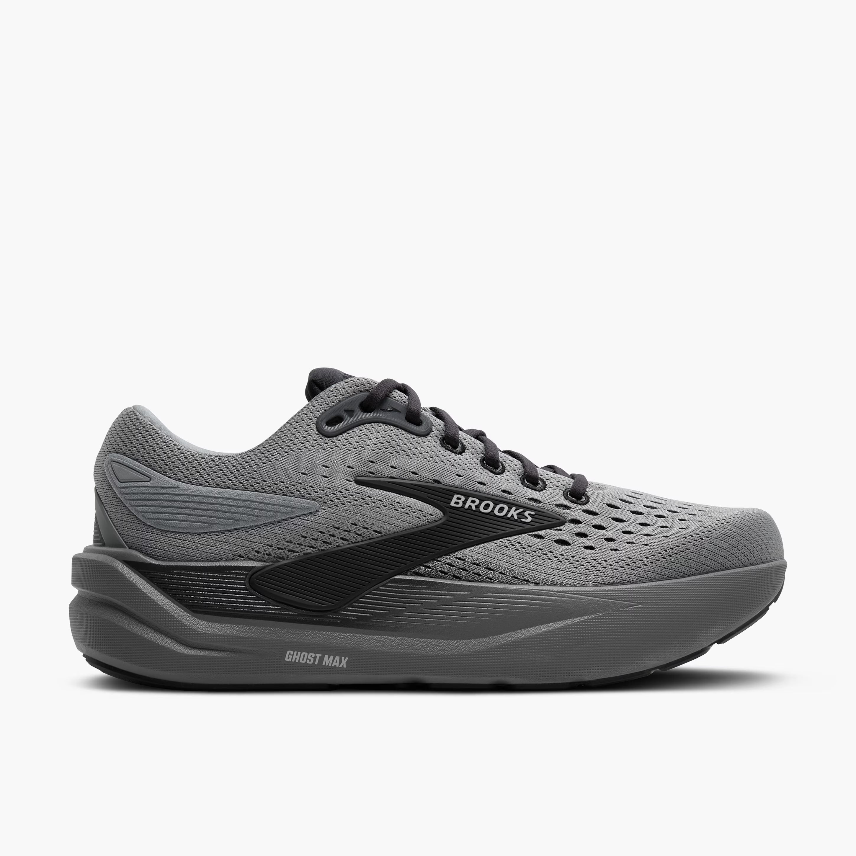 Men's Brooks Ghost Max 3 Road Running Shoe in Primer Grey/Ebony