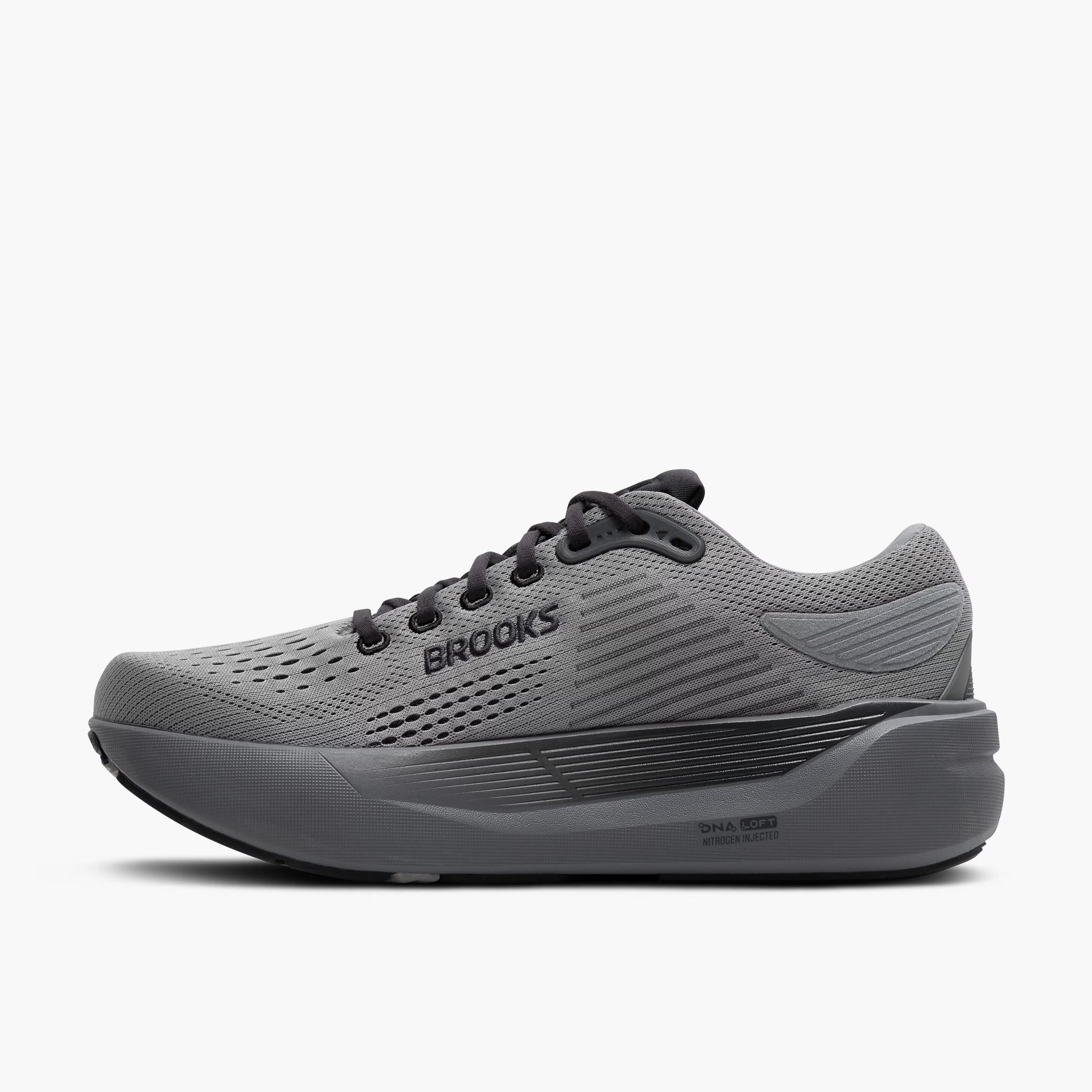 Men's Brooks Ghost Max 3 Road Running Shoe in Primer Grey/Ebony