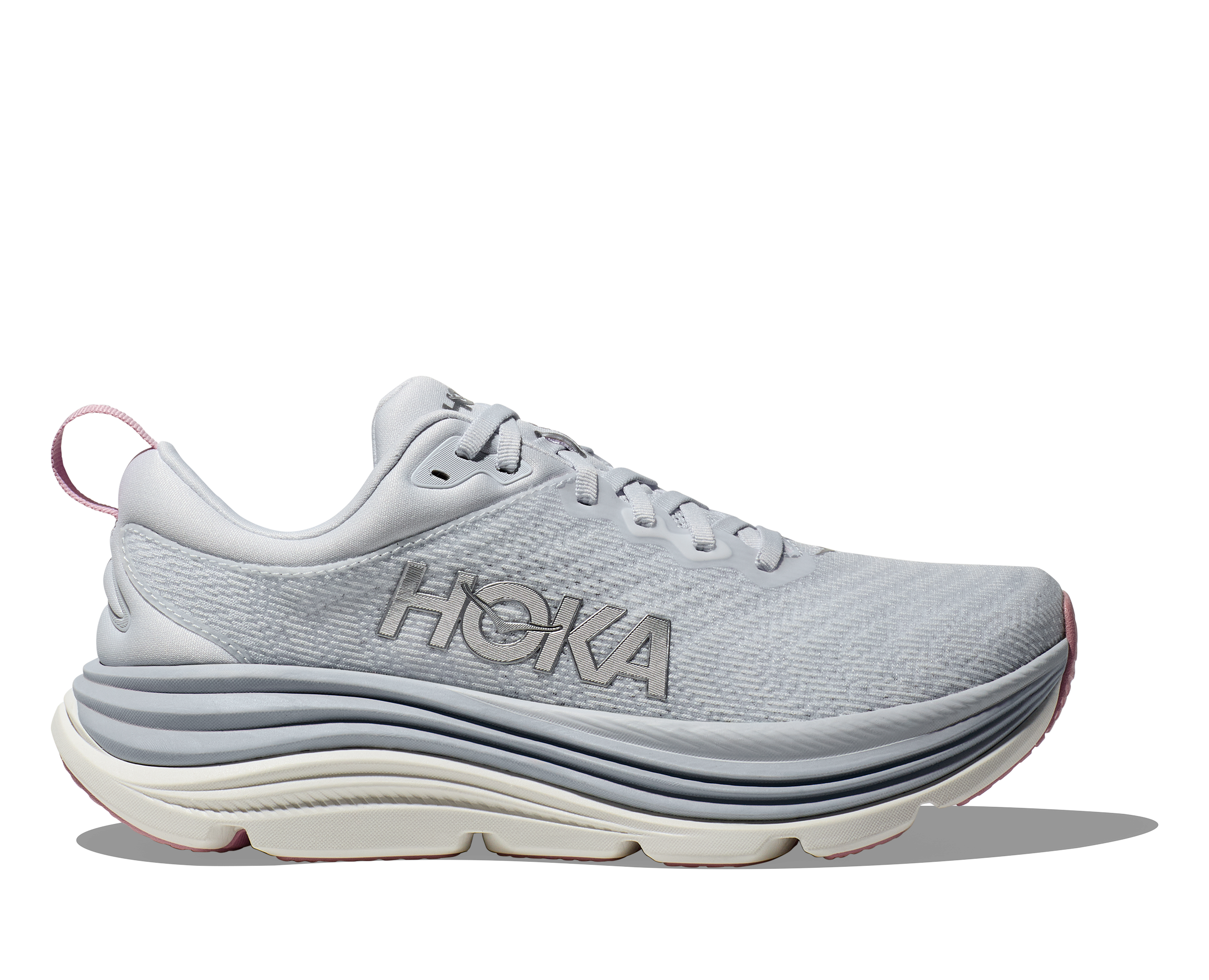 Women's HOKA Gaviota 5 Running Shoe in Sea Ice / Pink Twilight