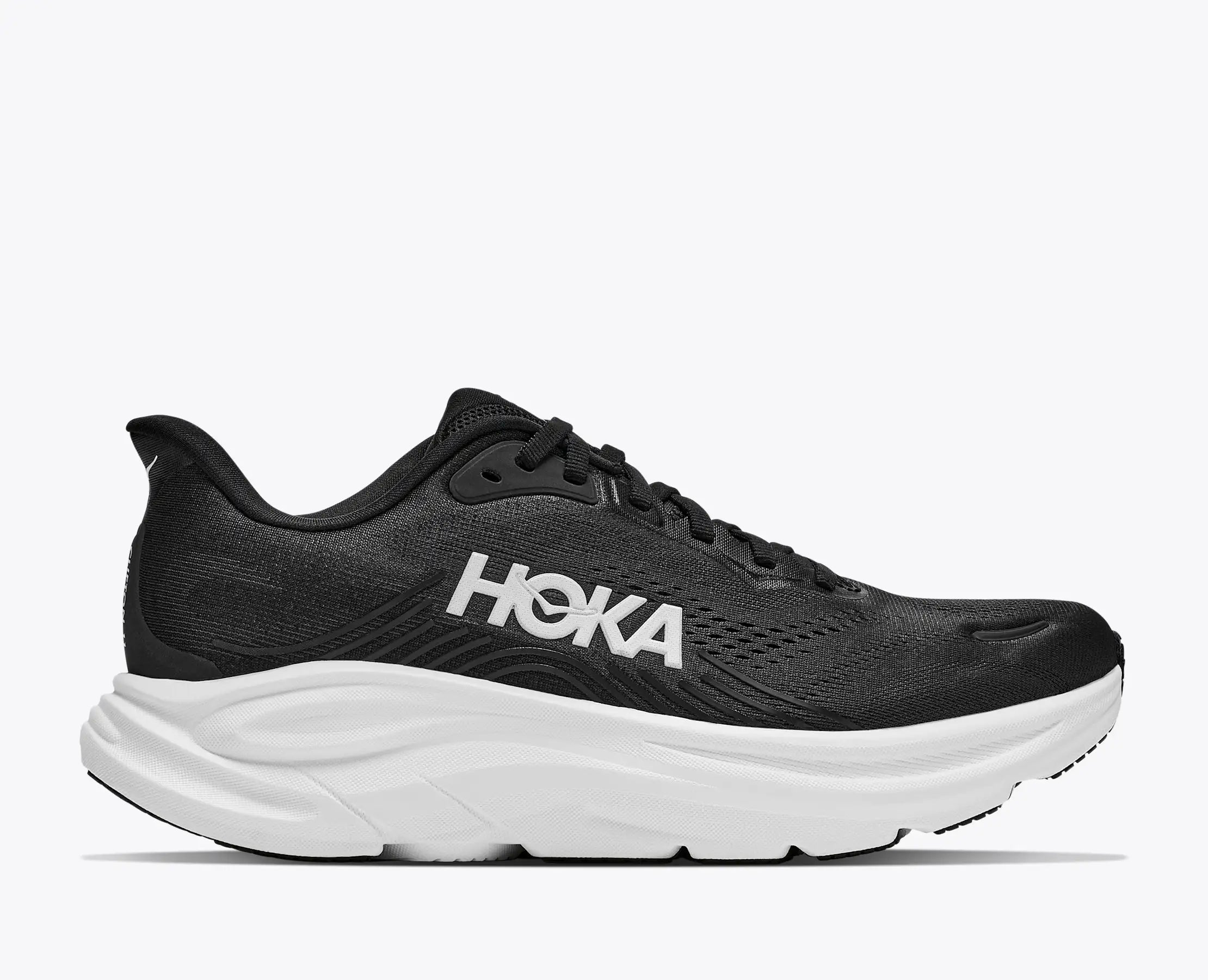 Women's HOKA Clifton 11 Running Shoe in Black | White