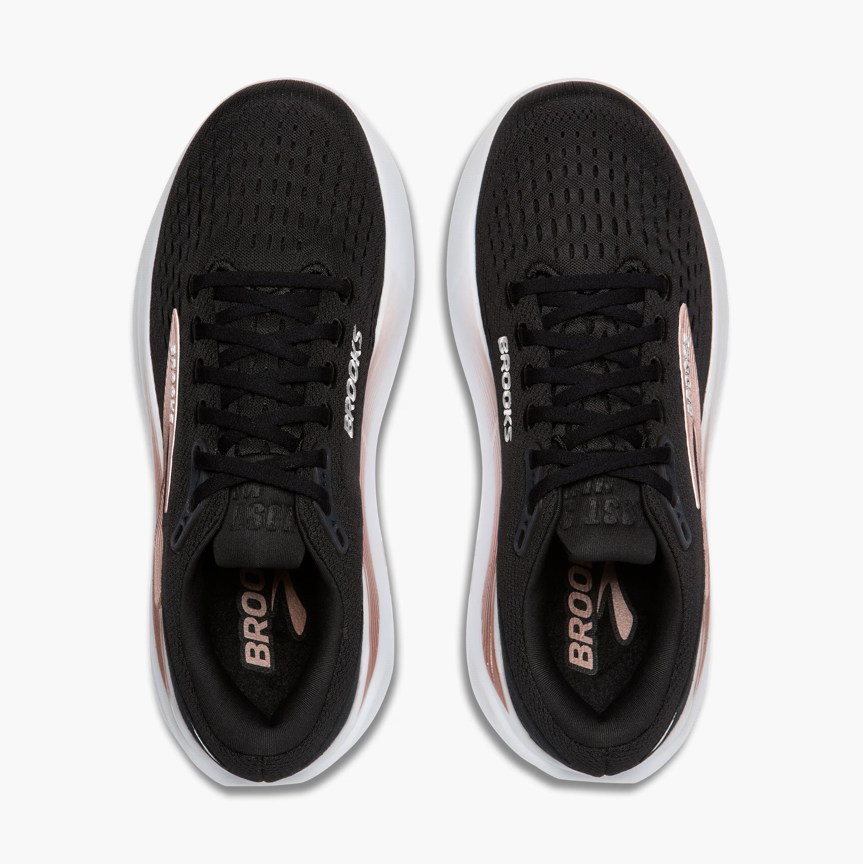 Women's Brooks Ghost Max 3 Road Running Shoe in Black/Black/Rose Gold