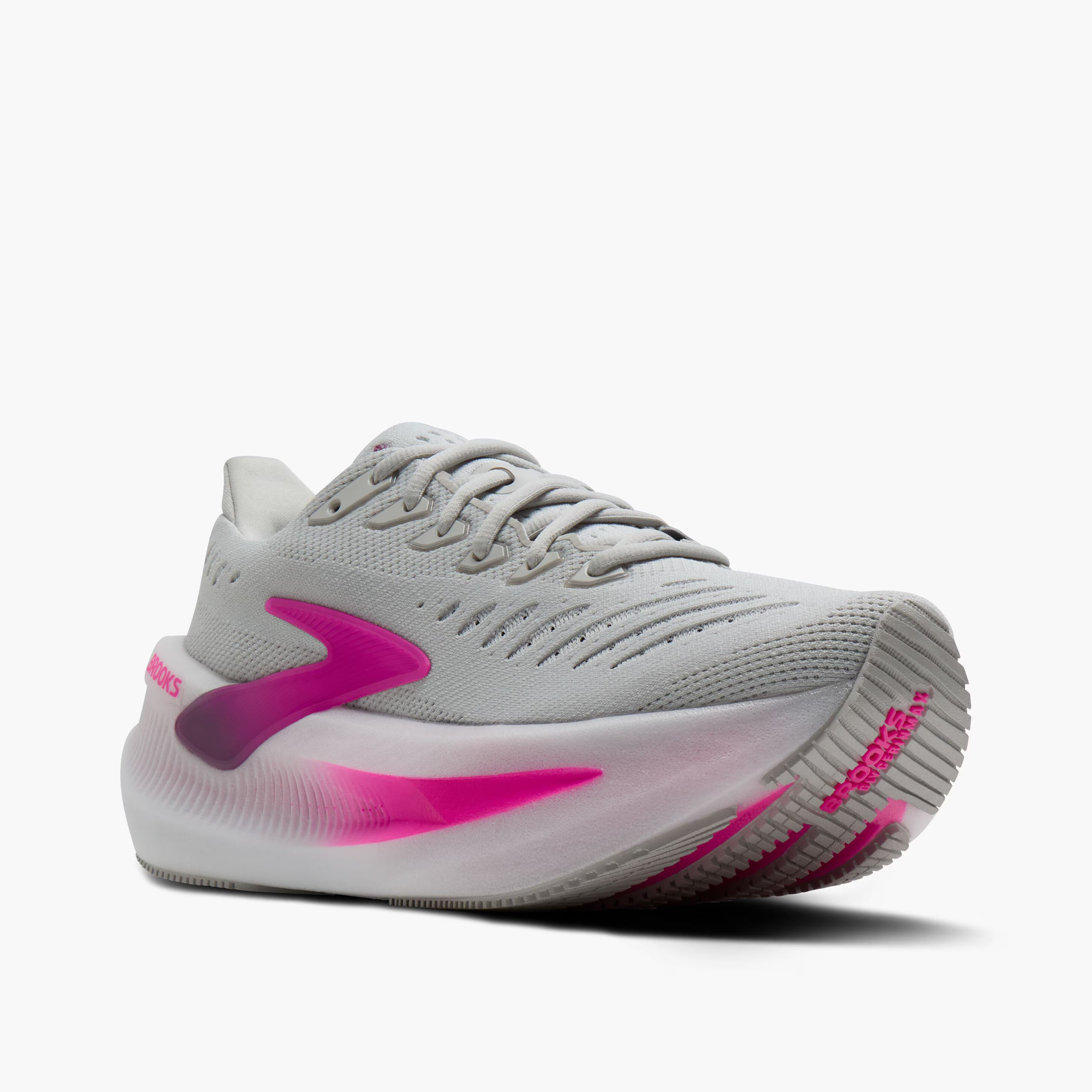 Women's Brooks Running Glycerin Max 2 Road Running Shoe in Oyster/Argyle/Cyber Pink