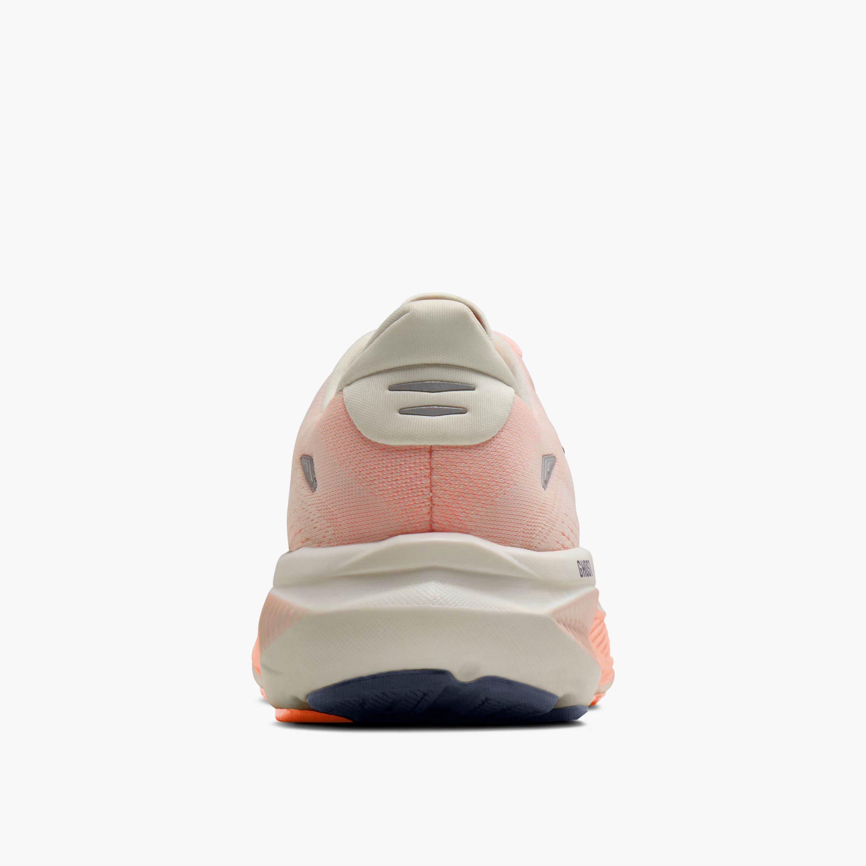 Women's Brooks Running Ghost 18 Road Running Shoe in Star White/Cyber Peach/Grey