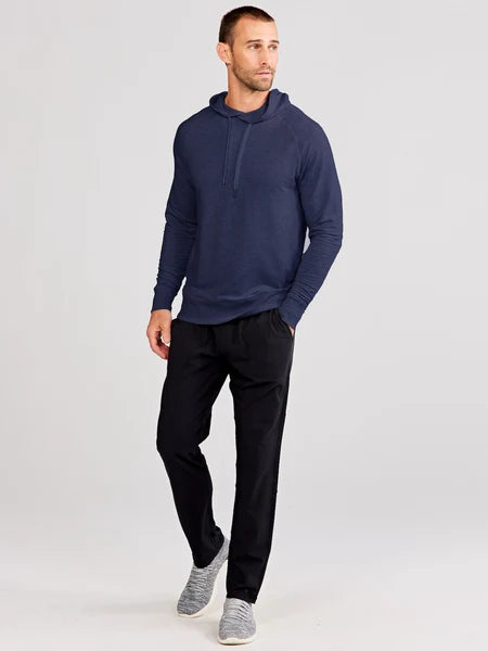 Tasc Stadium French Terry Hoodie in Classic Heather Navy