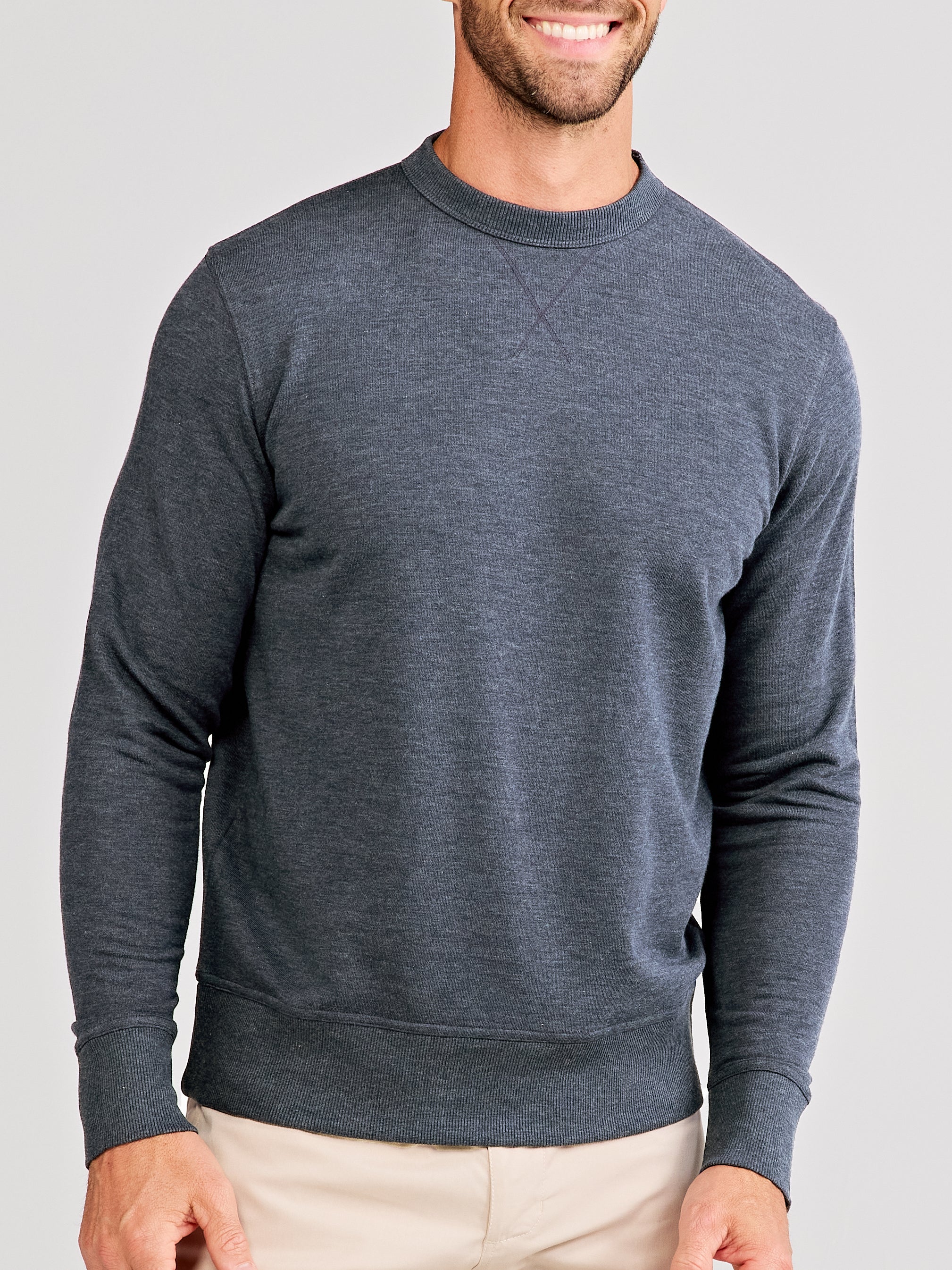 Tasc Stadium French Terry Sweatshirt in Iron Heather