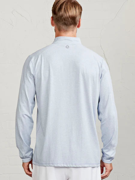 Tasc Carrollton Quater Zip in Cloud Heather