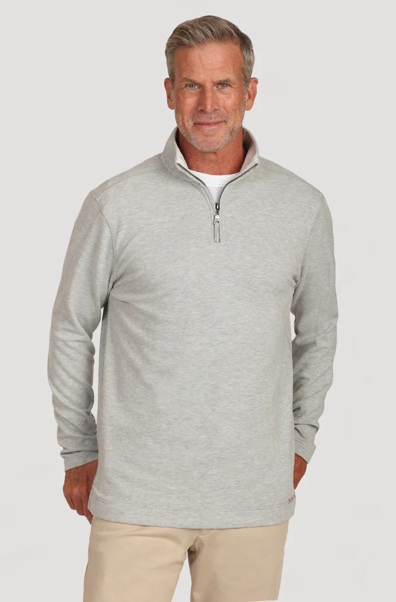 True Grit Daybreak 1/4 Zip Pullover in Grey
