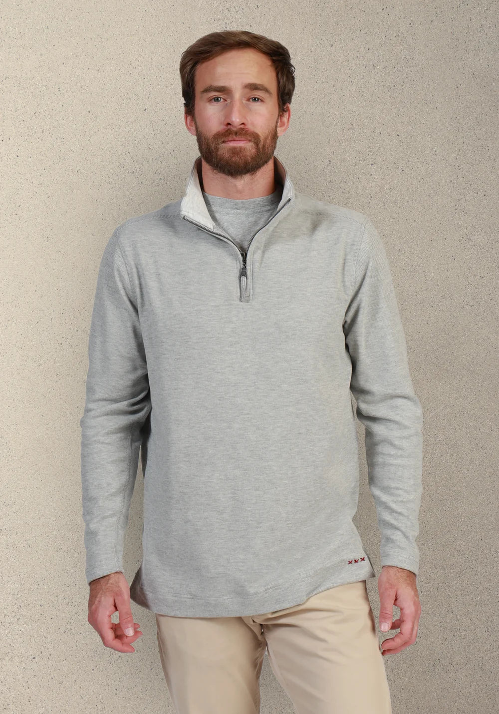 True Grit Daybreak Performance Quarter-Zip in Grey