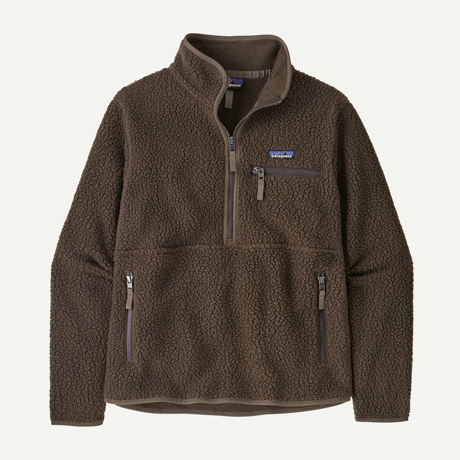 Patagonia Women's Retro Pile Fleece Marsupial Pullover in Otter Brown