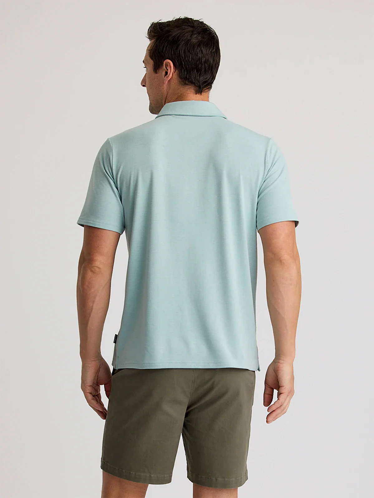 Free Fly Men's Bamboo Flex Polo II in Heather Ocean Mist