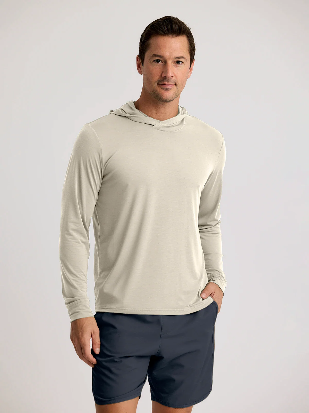 Free Fly Men's Elevate Lightweight Hoodie in Heather Birch