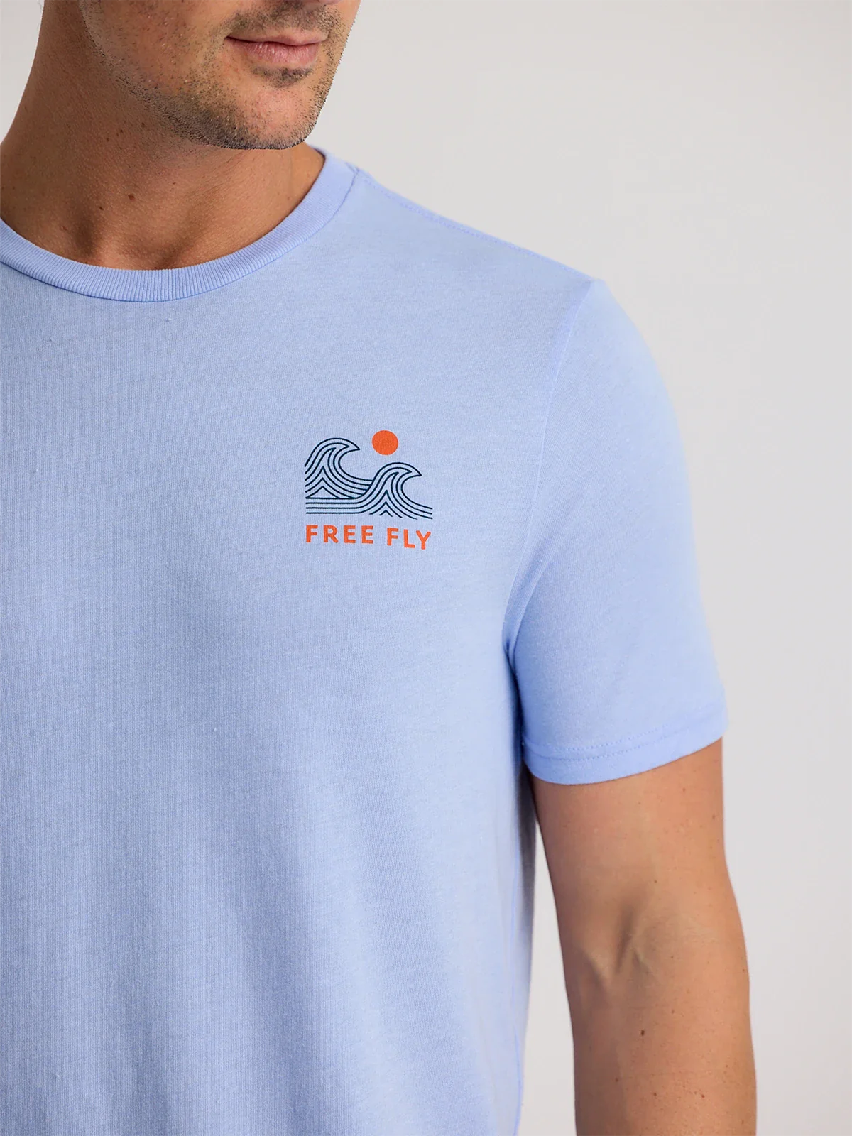 Free Fly Men's Beach Access Tee in Heather Lavender