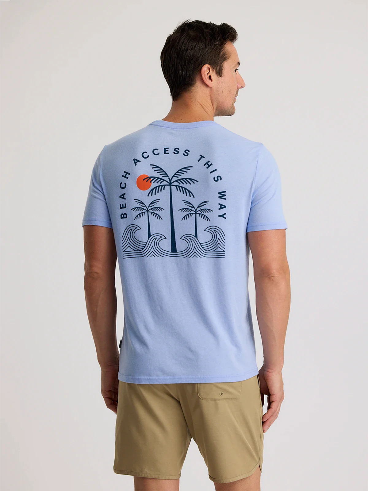 Free Fly Men's Beach Access Tee in Heather Lavender