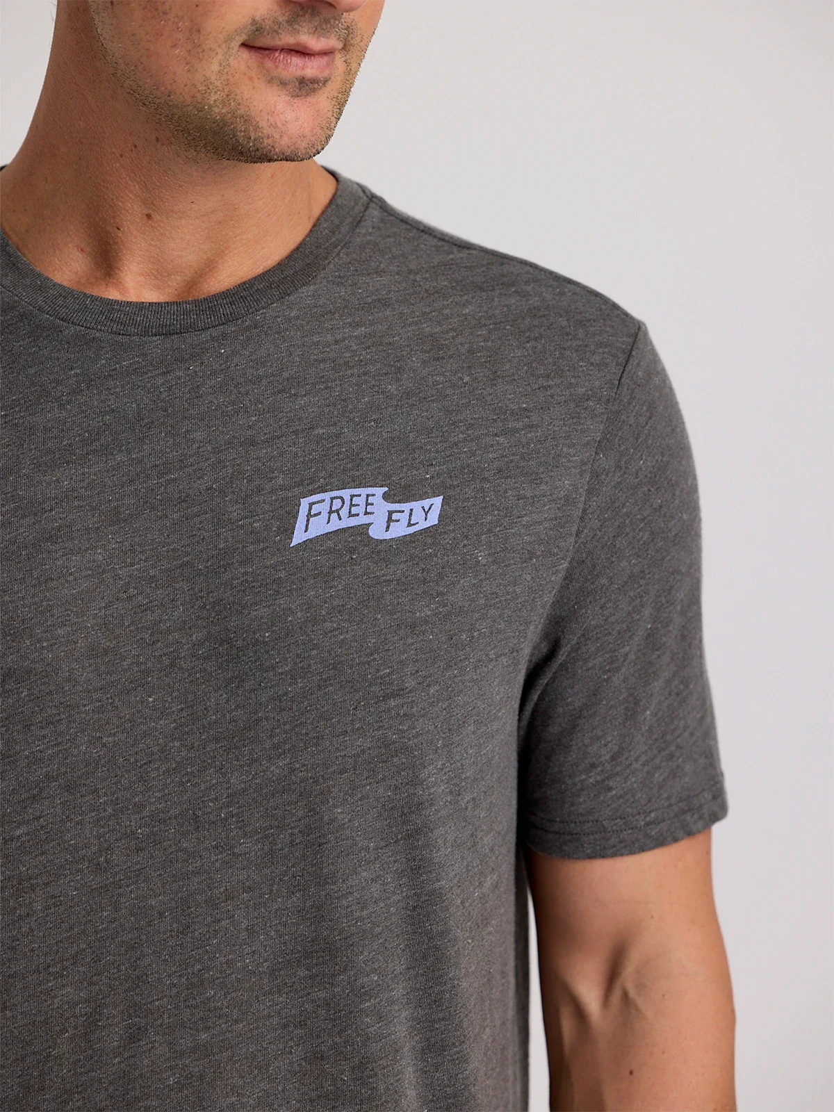 Free Fly Men's First & Last Tee in Heather Black Sand