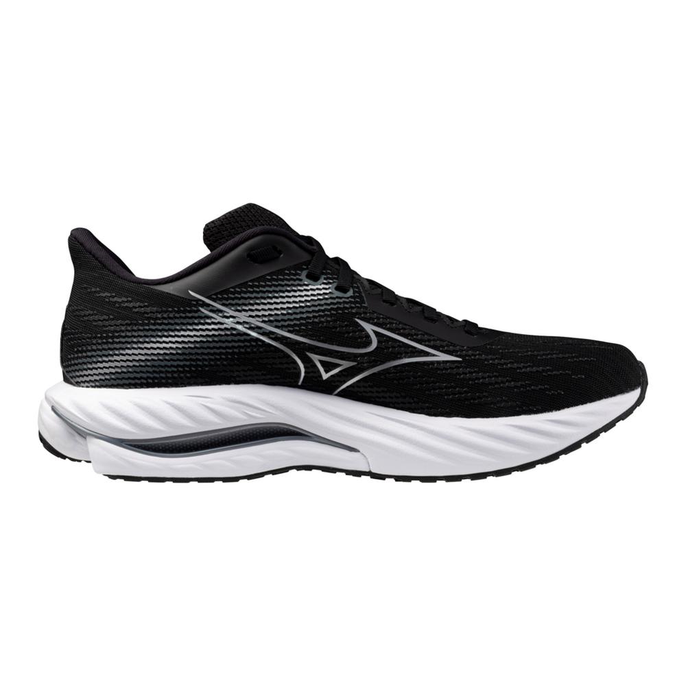 Men's Mizuno Wave Inspire 21 Running Shoe in Black Silver