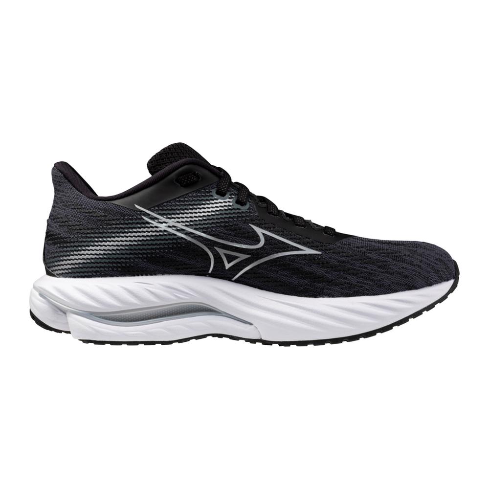Women's Mizuno Wave Inspire 21 Running Shoe in Black Silver