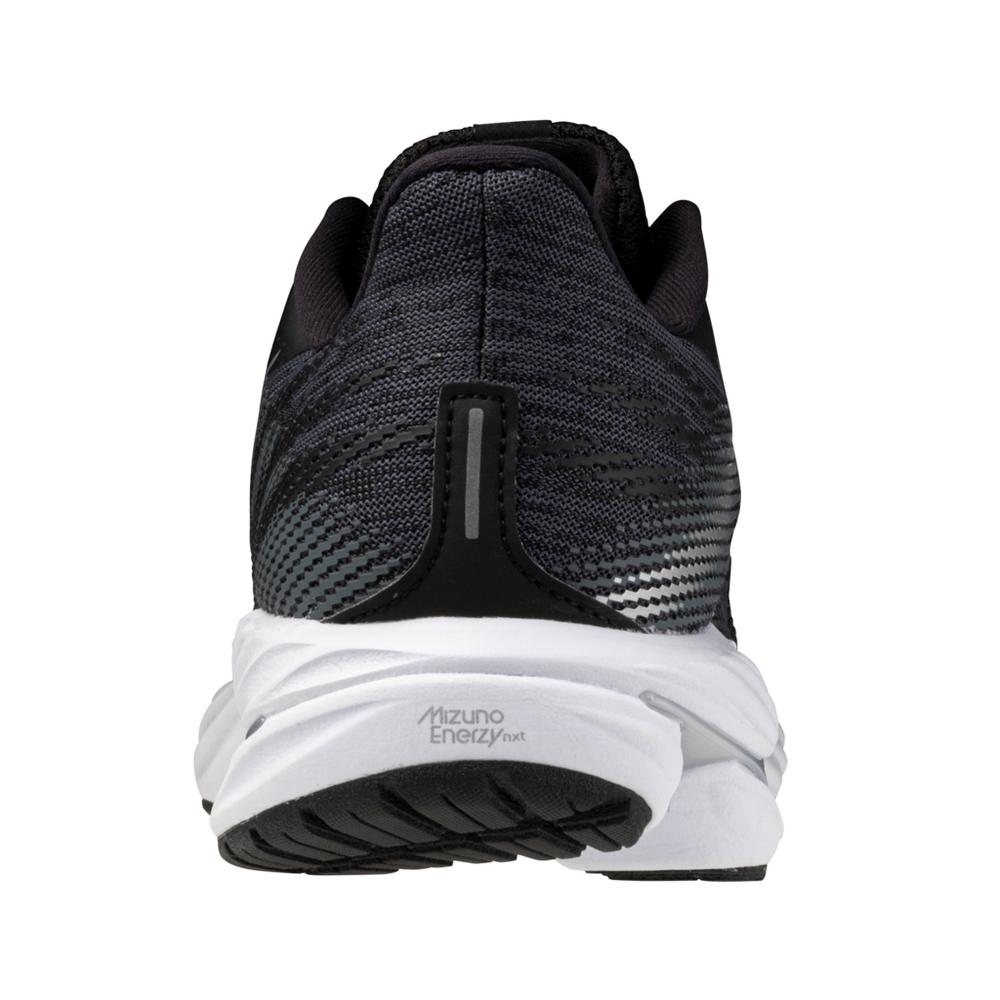 Women's Mizuno Wave Inspire 21 Running Shoe in Black Silver