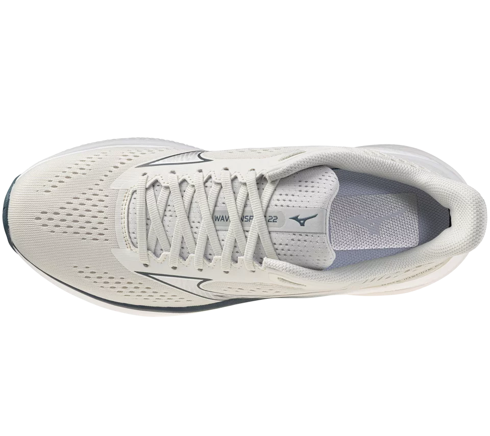 Men's Mizuno Wave Inspire 22 Running Shoe in Foggy Dew-White