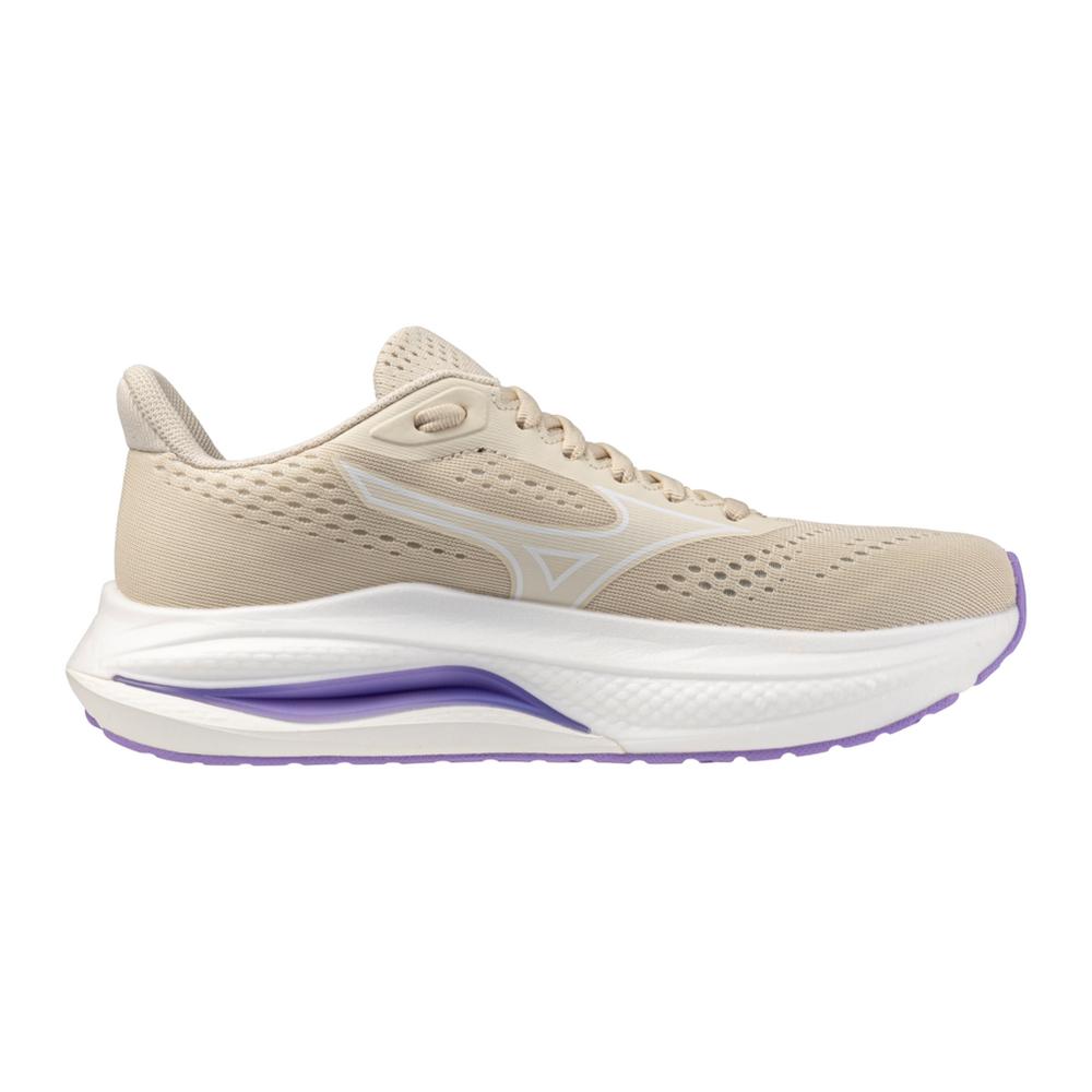 Women's Mizuno Wave Inspire 22 Running Shoe in Summer Sand White
