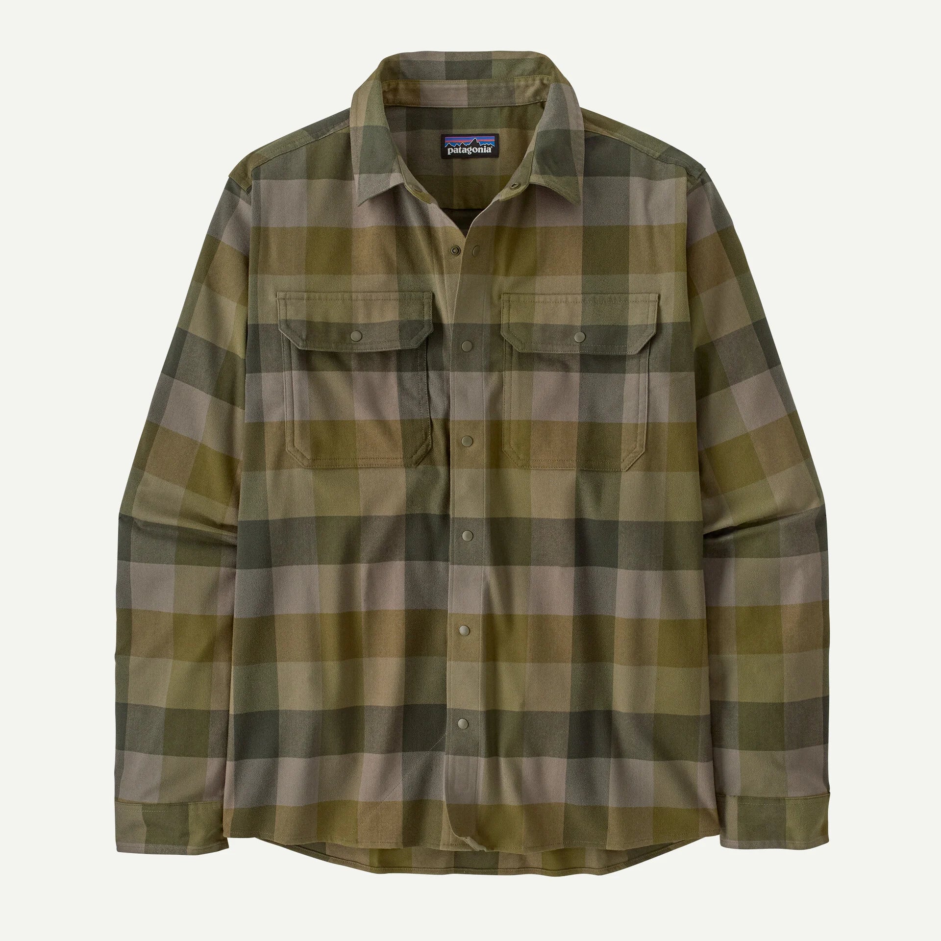 Patagonia Men's Canyonite Flannel Shirt in Trail Rider: Pond Green