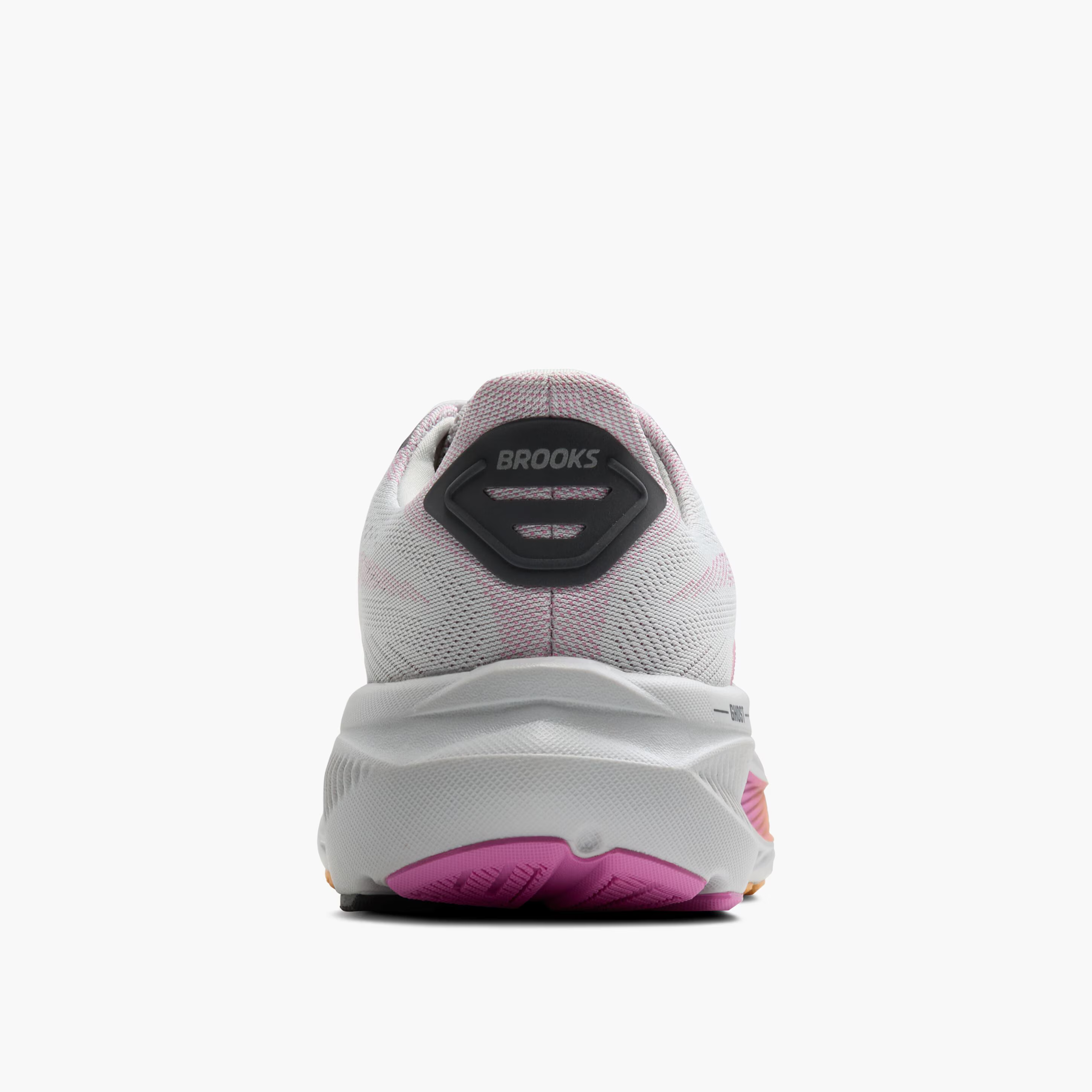 Women's Brooks Ghost 17 Road Running Shoe in Oyster/Apricot/Pink