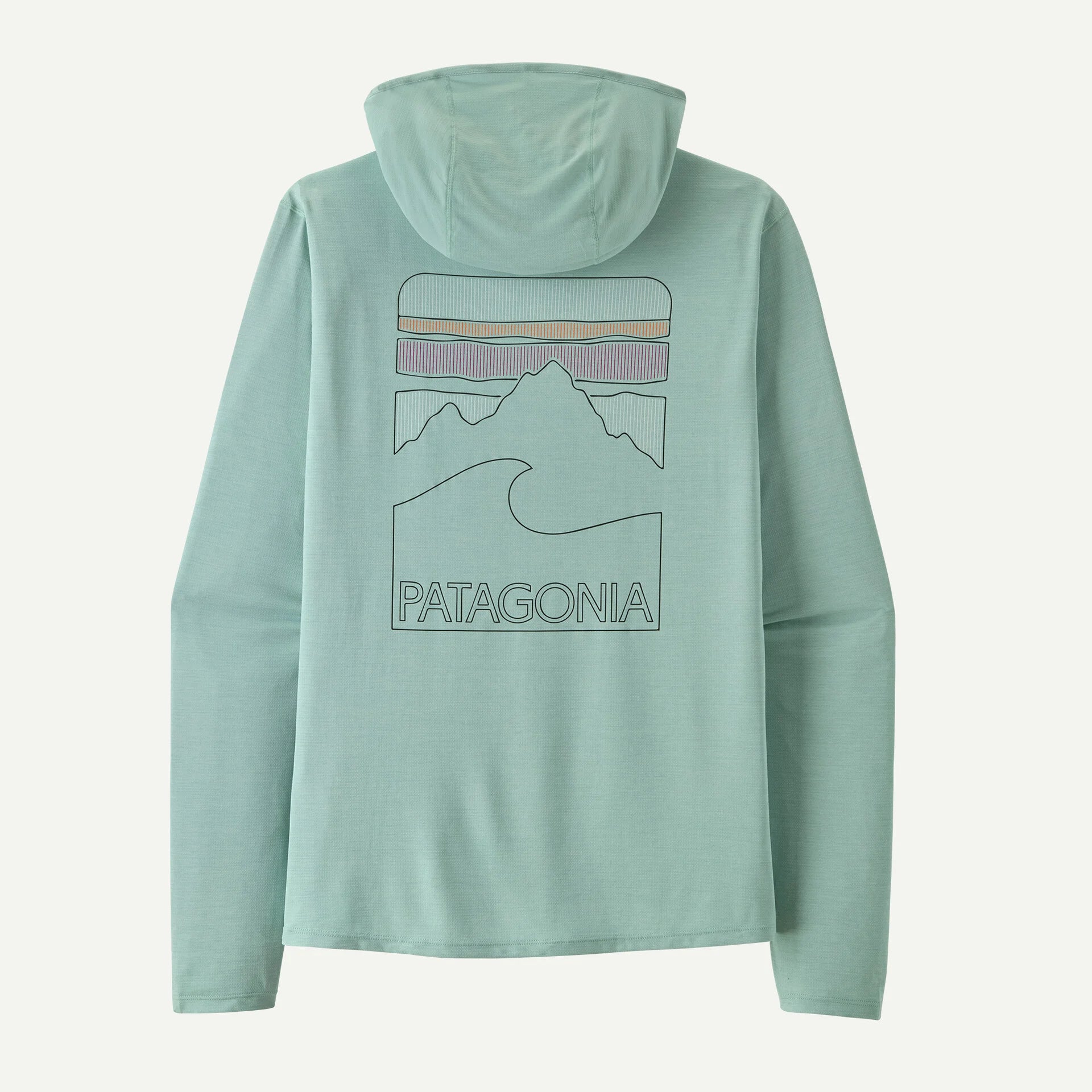 Patagonia Men's Capilene® Cool Sun Hoody - Peak Visions in Thermal Blue - Thin Ice X-Dye