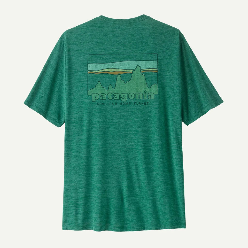 Patagonia Men's Capilene® Cool Daily Shirt - '73 Skyline in Gem Green - Light Gem Green X-Dye