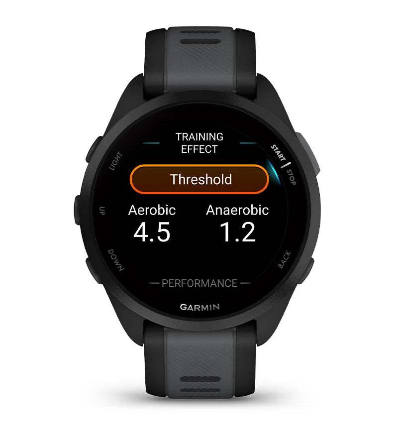 Garmin Forerunner® 165 Music Smartwatch, Black/Slate Gray