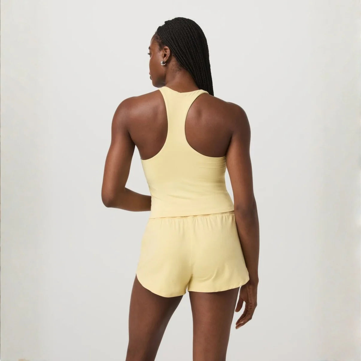 vuori Women's Halo Performance Crop Tank 2.0 in Lemon Snap