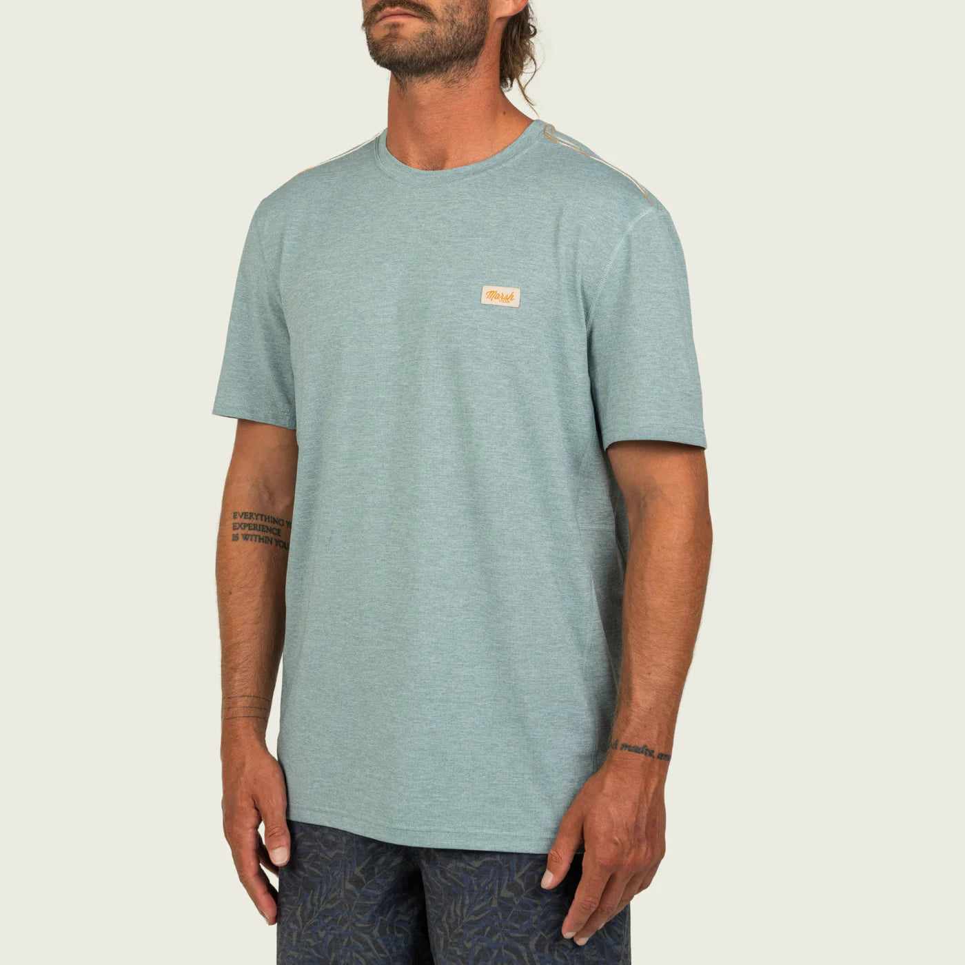 Marsh High Noon Tech Tee in Goblin Blue Heather