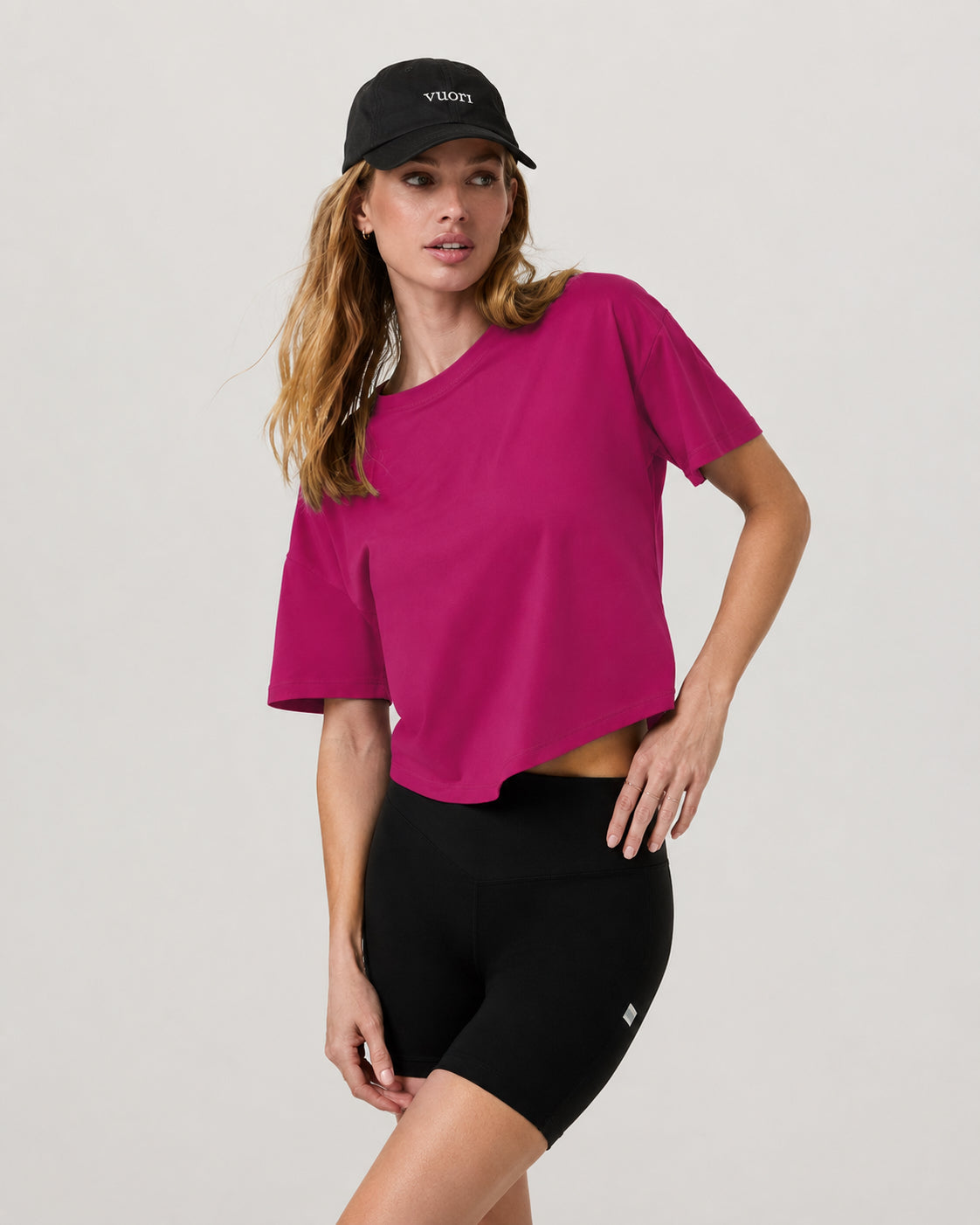 vuori Women's Energy Classic Tee in Dragonfruit
