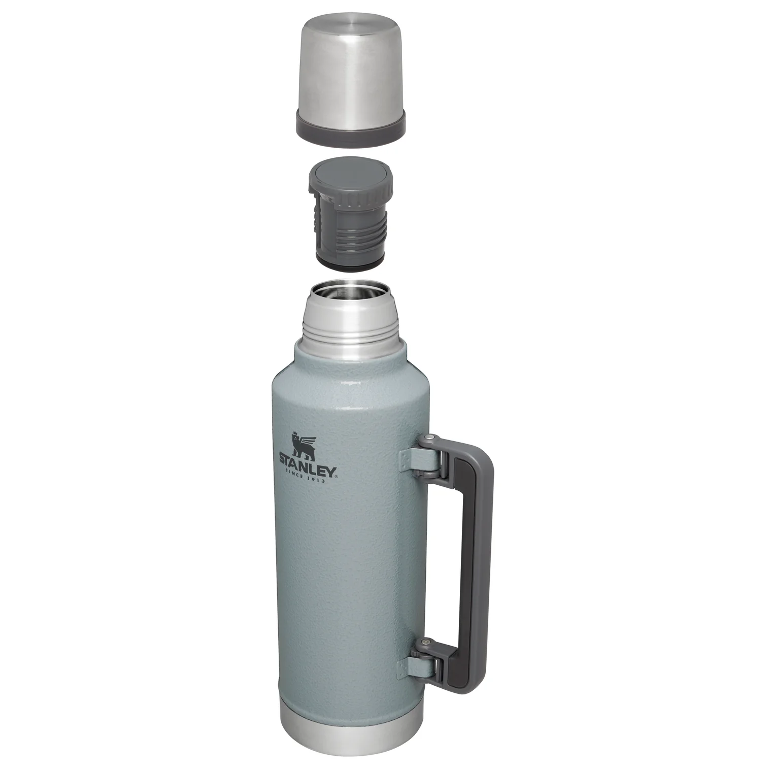 Stanley Classic Legendary Bottle | 2 QT, Hammertone Silver