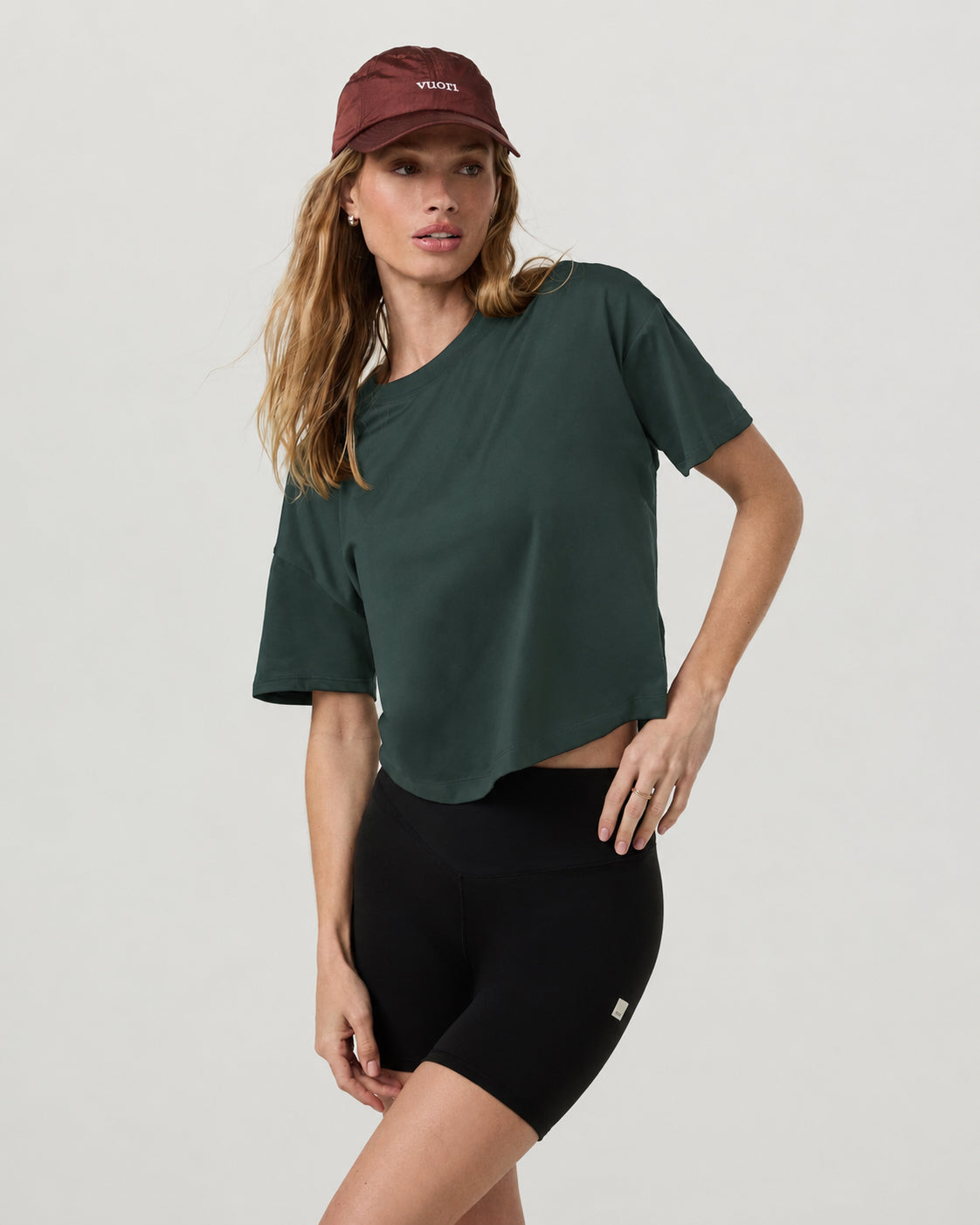 vuori Women's Energy Classic Tee in Hemlock Heather