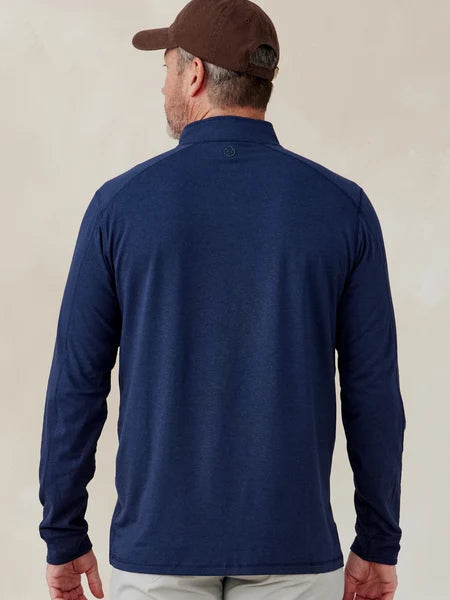 Tasc Carrollton Lightweight Quarter Zip in Classic Navy