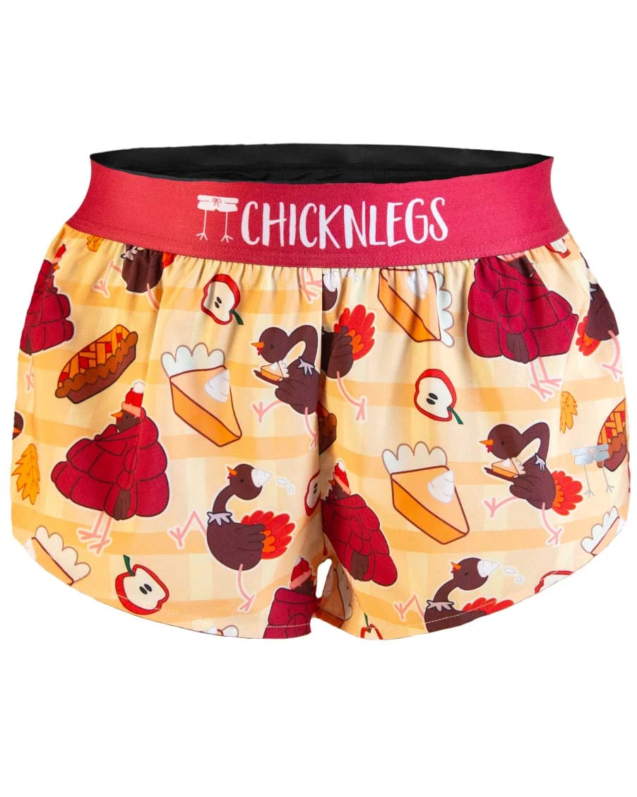 ChicknLegs Women's 1.5" Split Shorts in Feast Mode