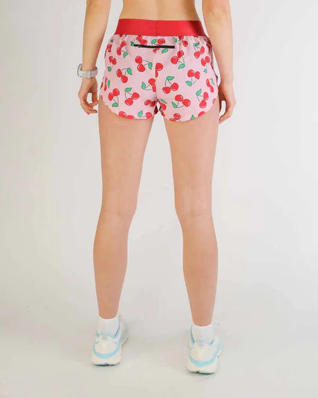 ChicknLegs Women's 1.5" Split Shorts in Cherries