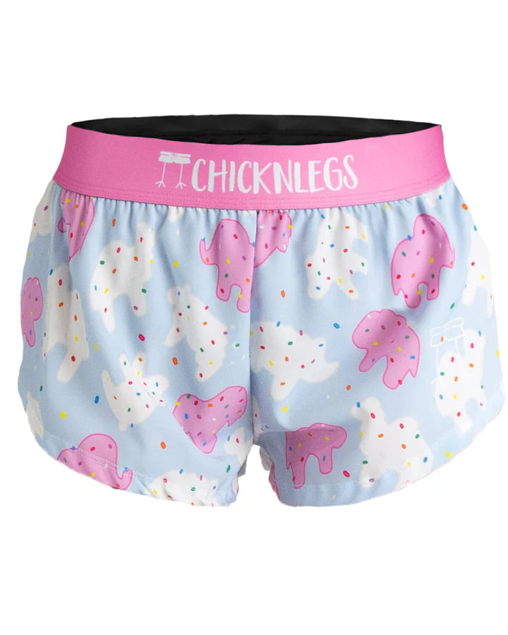 ChicknLegs Women's 1.5" Split Shorts in Animal Cookies