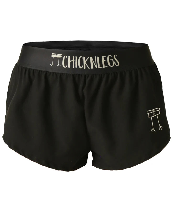 ChicknLegs Women's 1.5" Split Shorts in Black