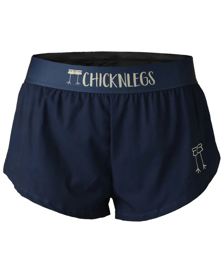 ChicknLegs Women's 1.5" Split Shorts in Navy Blue