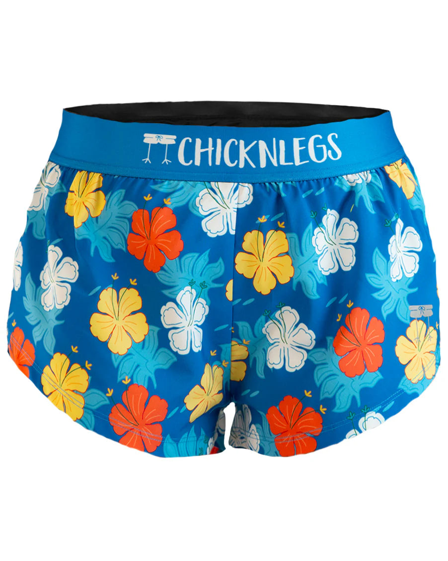 ChicknLegs Women's 1.5" Split Shorts in Hawaiian
