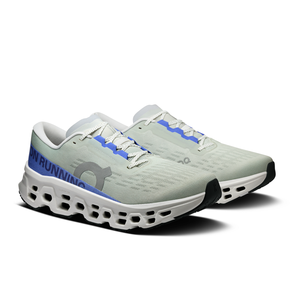 On Men's Cloudmonster 3 Running Shoe in Iceberg | Ivory
