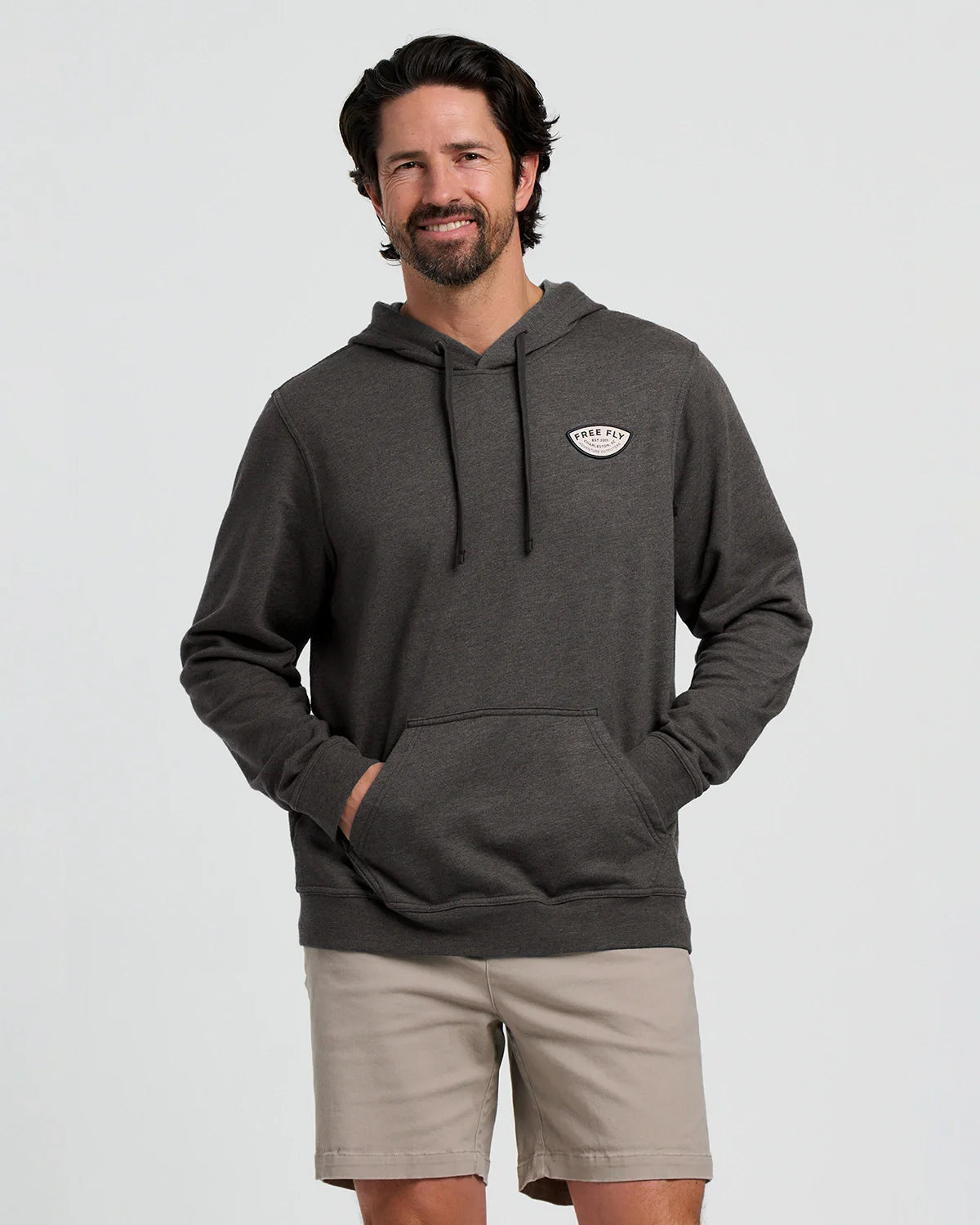 Free Fly Vintage Outfitters Fleece Hoodie in Heather Black Sand